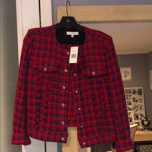 iro red tweed jacket
